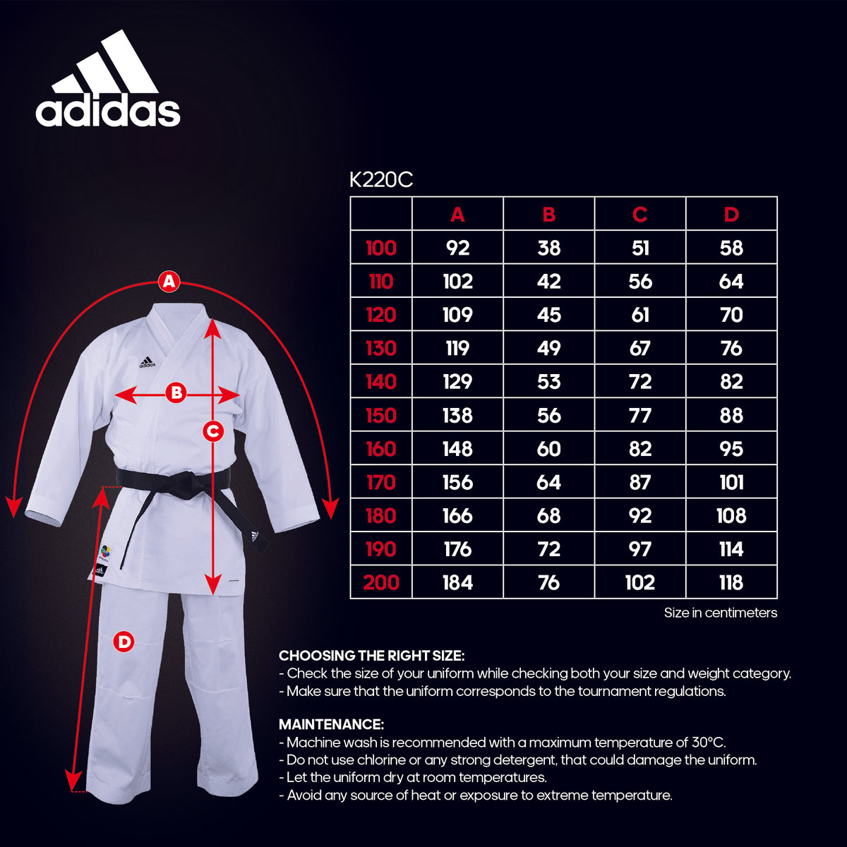 Adidas K220C Karate Uniform Club SNT Sports