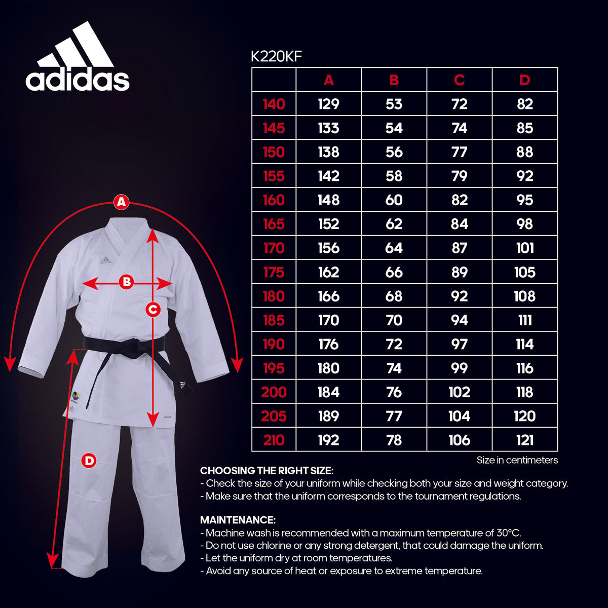 Adidas K220KF Karate Uniform Kumite Fighter SNT Sports