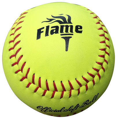 Flame 11" Yellow Softball Match Ball
